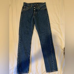 Levi’s high waisted, slim fit jeans.